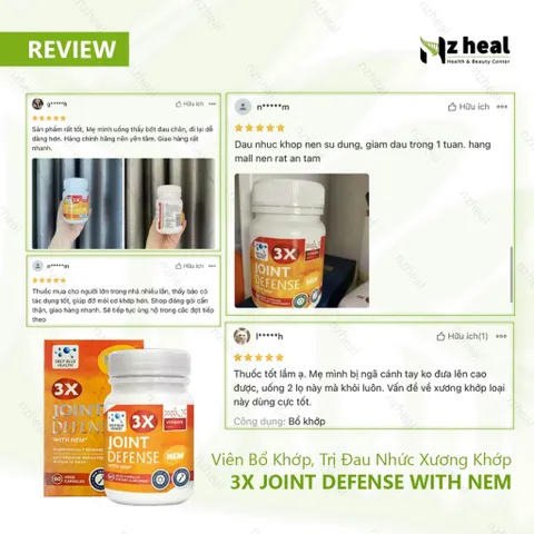 Viên Uống Bổ Xương Khớp Deep Blue Health 3x Joint Defense with NEM 60 viên