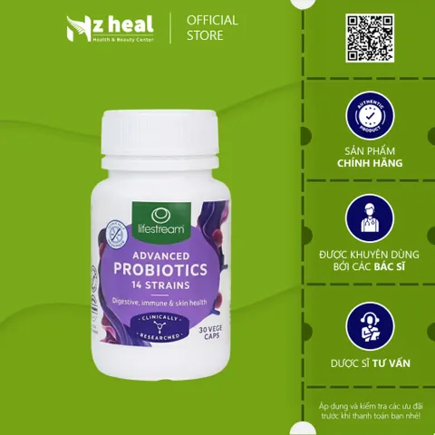 Viên uống Men Vi Sinh14 Chủng Lifestream Advanced Probiotic 30 viên