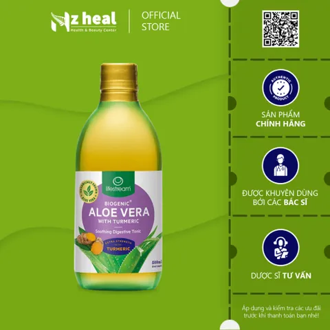 [Hỏa tốc] Nước ép nha đam nghệ Lifestream Biogenic Aloe Vera with Turmeric 500ml