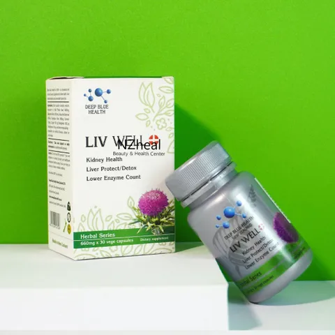 Viên Uống Giải Độc Gan Liv Well Deep Blue Health 660mg (30 Viên) - Nzheal