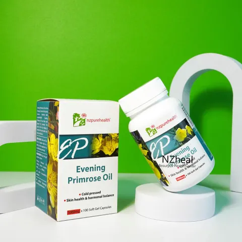 [Hỏa tốc] Bộ đôi giảm mụn nội tiết, dưỡng tóc móng: Dầu hoa anh thảo Evening Primrose Oil và Viên kẽm HSN - NZHEAL