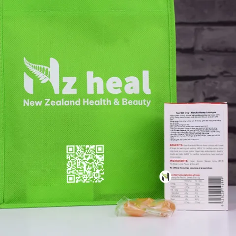 [Hỏa tốc] Kẹo ngậm mật ong Manuka UMF 10+ Deep Blue Health Manuka Honey Lozenges – với Chanh & Gừng (6 viên)