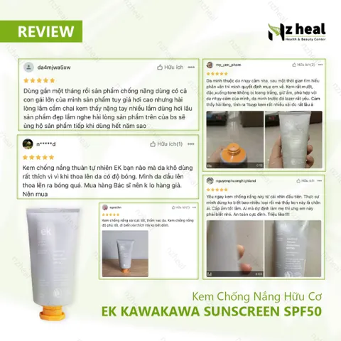 [Hỏa tốc] Kem chống nắng organic EK Kawakawa Sunscreen SPF50 150g