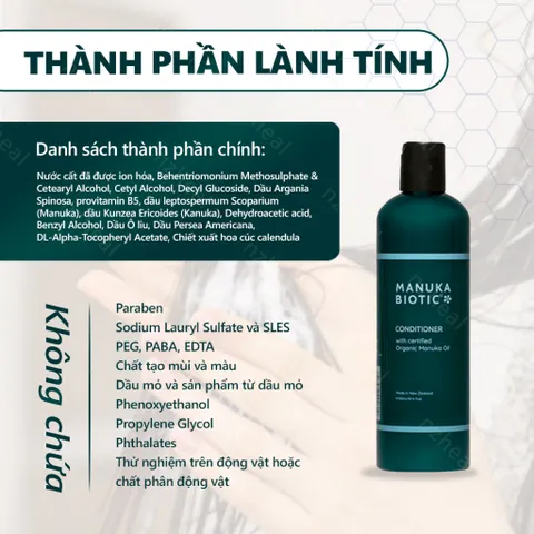 [Hỏa tốc] Dầu gội cho da đầu nhạy cảm Manuka Biotic Shampoo for Sensitive Scalp 300ml