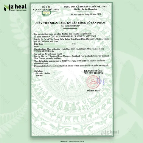 HSN Hair Skin & Nails - Viên uống tăng cường sức đề kh.áng, cải thiện làn da khô, giảm mụn, mờ thâm