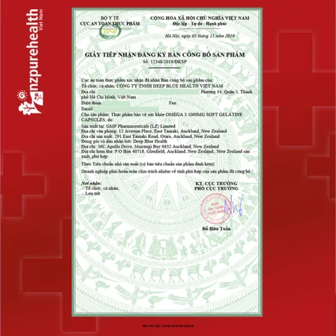 [Hỏa tốc] Bộ đôi Viên Uống Dầu Cá Omega 3 NZPurehealth và Viên Uống Nhau Thai Cừu Sheep Placenta NZPureHealth