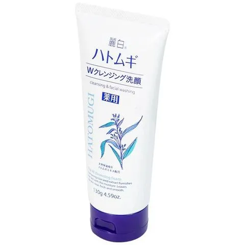 (CTy NK) Sữa rửa mặt tẩy trang Reihaku Hatomugi W Cleansing Foam làm sạch tế bào chết, dưỡng ẩm (130g)