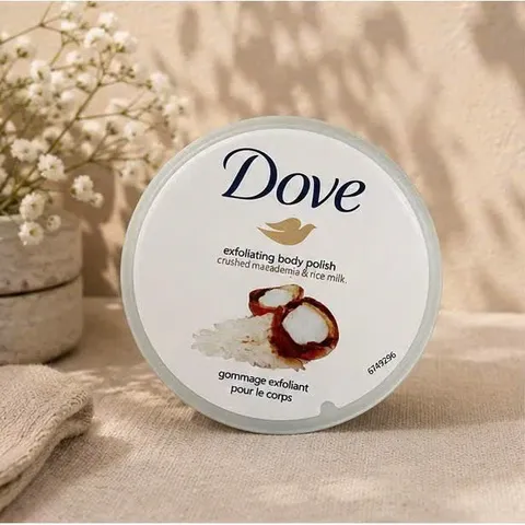 Tẩy Da Chết, Tế Bào Chết Dove Exfoliating Body Giúp Dưỡng Da Trắng Mịn Màng Macca 298g 818847
