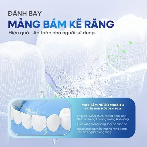 Máy tăm nước gấp gọn khử khuẩn UVC - MSUVFlosser