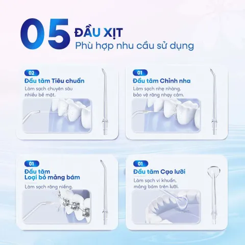 Máy tăm nước gấp gọn khử khuẩn UVC - MSUVFlosser