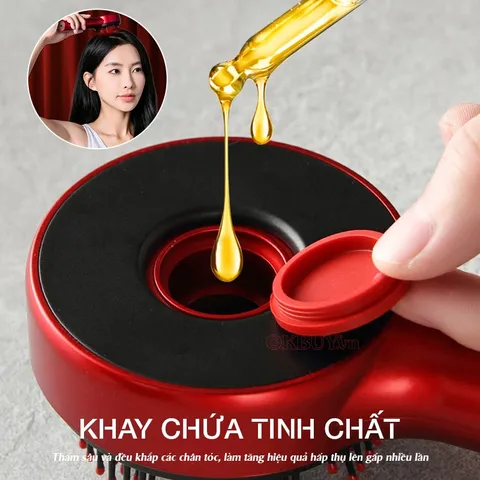 Lược massage da đầu Nikio NK-112 - Công nghệ EMS và hồng ngoại, giúp giảm rụng tóc và thư giãn hiệu quả, chống nước IPX7, dễ mang theo.