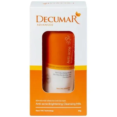 (CTy NK) Sữa rửa mặt Nano THC Decumar Advanced ngừa mụn và làm sáng da (50g)