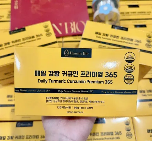 Tinh Nghệ Hamin Bio Daily Turmeric Curcumin Premium 365 Hàn Quốc 32 Tép Giúp Đẹp Da [hàng nhập khẩu] 819019