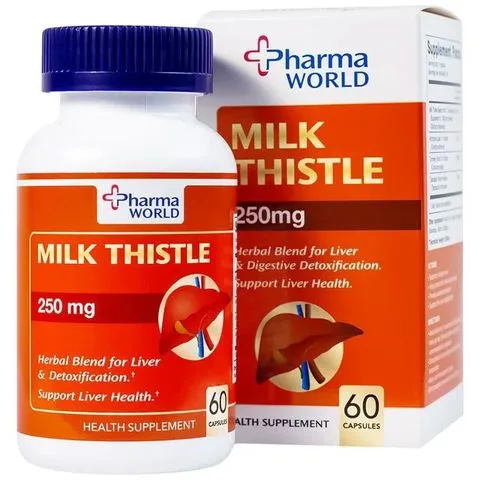 (CTy NK) Viên uống hỗ trợ giải độc gan, giúp bảo vệ gan Milk Thistle Pharma World (60 viên)