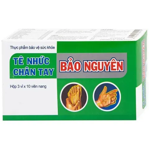 (CTy NK) Viên uống hỗ trợ giảm tê nhức chân tay, đau mỏi vai gáy, tăng cường lưu thông khí huyết Tê Nhức Chân Tay Bảo Nguyên (3 vỉ x 10 viên)
