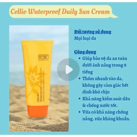 kem chống nắng Cellio đến từ Hàn Quốc, đều có chỉ số bảo vệ cao SPF 50+ PA+++ trọng lượng 70g 819077