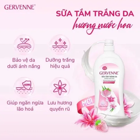Sữa tắm trắng da  750 genverne hương nước hoa