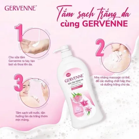 Sữa tắm trắng da  750 genverne hương nước hoa