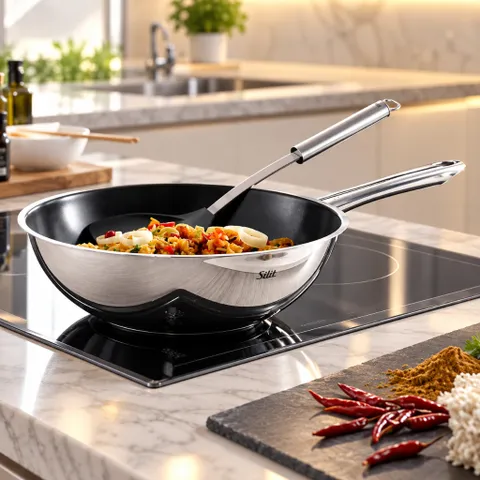 Chảo sâu lòng Silit Wuhan 28cm Wok CeraProtect chống dính Ceramic