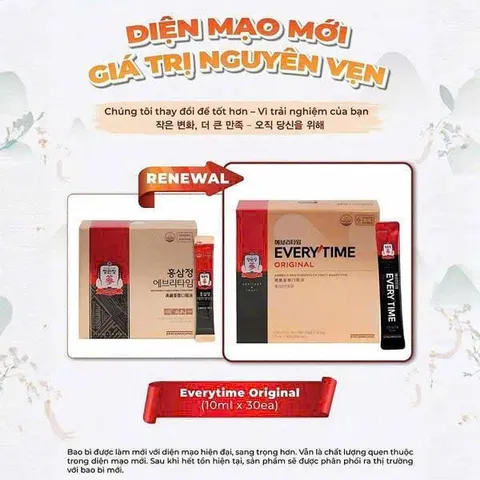 Tinh Chất Hồng Sâm KGC Jung Kwan Jang Everytime Original 30 Gói - Nâng Cao Sức Khỏe, Tăng Cường Miễn Dịch và Tinh Thần, Dễ Dàng Mang Theo 819164