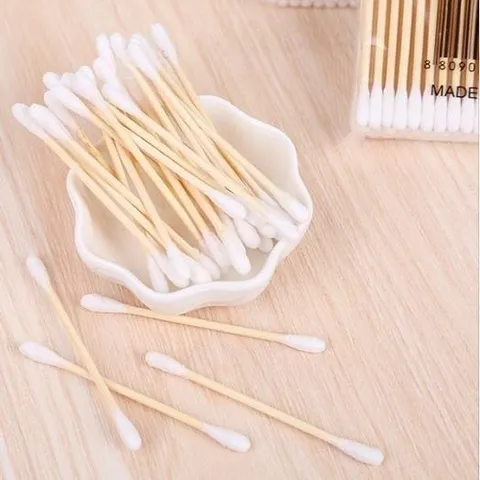 Combo 5 gói bông ngoáy tai, Gói 100 Tăm bông gỗ y tế vệ sinh tai