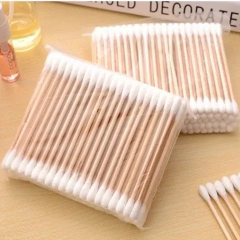 Combo 5 gói bông ngoáy tai, Gói 100 Tăm bông gỗ y tế vệ sinh tai