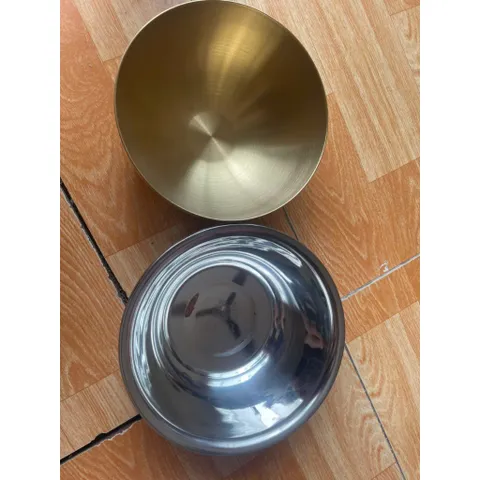Bát inox Mạ Vàng, bát rửa mặt, bát đựng nước chuyên dùng cho spa size 20cm - 22cm
