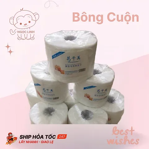 Giấy Cuộn Lau Mặt, Rửa Mặt Dành Cho Spa - TMV. Bông Cuộn 200g và 300g