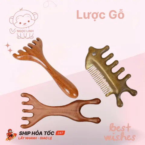 Thiết bị nâng cơ mặt Lược Massage Kinh Tuyến Năm móng Lược Dụng cụ cạo mũi Lược cào dài tay Trị liệu