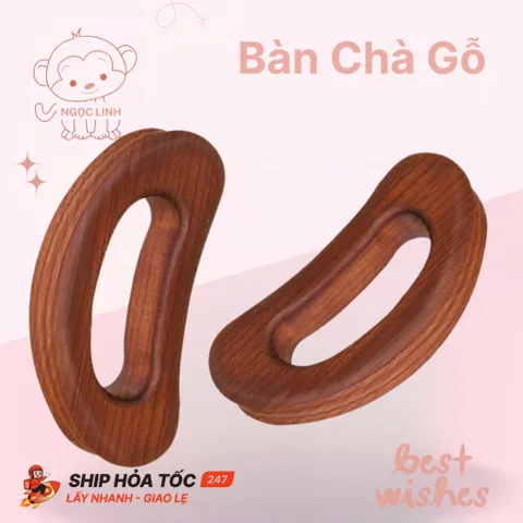 Dụng Cụ Massage Cạo Gió Lưng Bằng Gỗ Sồi Chuyên Dụng Spa Dưỡng Sinh. Bàn chà gỗ bi cao cấp