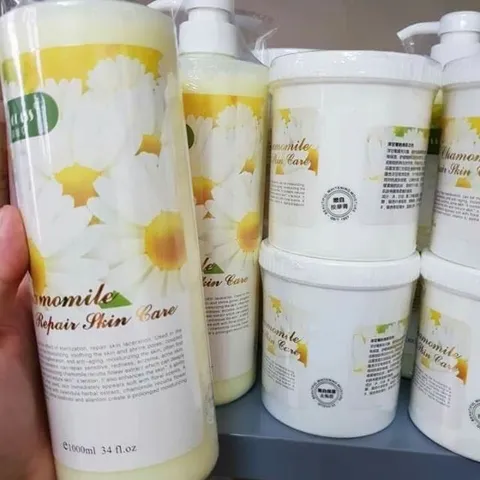 Bộ Chăm Sóc Da Hoa Cúc, Bộ 4 Chai Sữa Rửa Mặt, Kem Massage, Tẩy Da Chết Chính Hãng