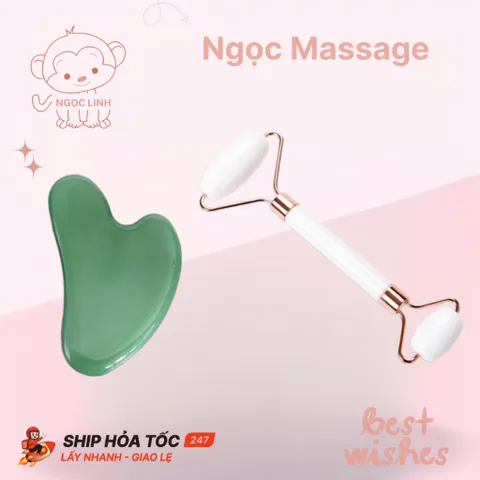 Lẻ 1 Miếng Ngọc Cạo Gió, Ngọc Massage, Ấn Huyệt Ngọc Trắng, Xanh Cao Cấp Dưỡng Sinh