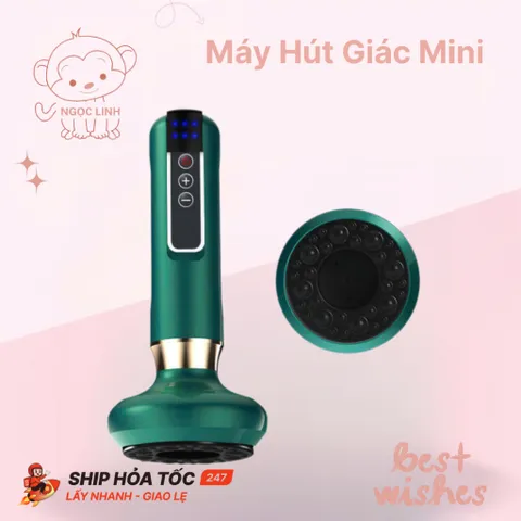 Máy hút giác cầm tay, máy 12 cấp độ tiện dụng. Máy hút giác hơi mini 12 cấp độ cầm tay
