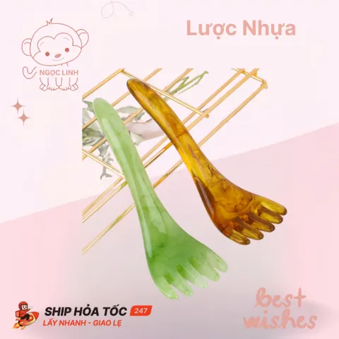 Lược Mát Xa Đầu Năm Móng Vuốt Tóc Trị Liệu Lược Massage Móng Vuốt Massage Kinh Tuyến Lược Nhựa