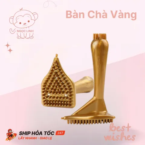 Bàn Chà Vàng Massage Body Chải Đả Thông Kinh Lạc Spa Dưỡng Sinh 1 Chiếc