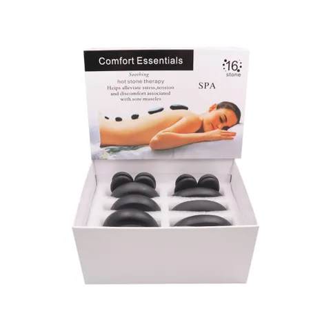Bộ đá nóng massage 16 viên dùng cho spa, Đá nóng massage body cho spa