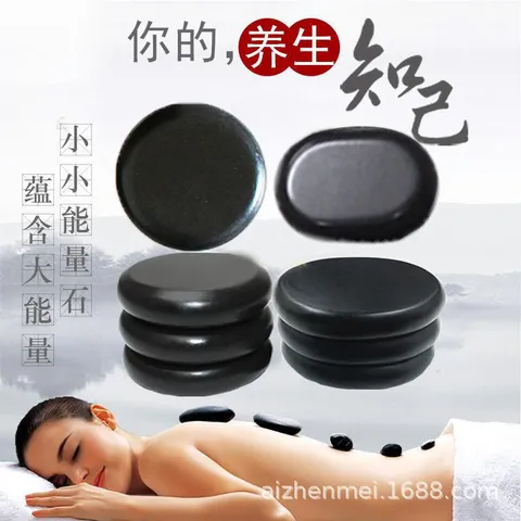 Đá nóng, Viên đá massage body đả thông kinh lạc (Oval 3x4cm, 8x6cm / Tròn 8x8cm) Hàng dày đẹp