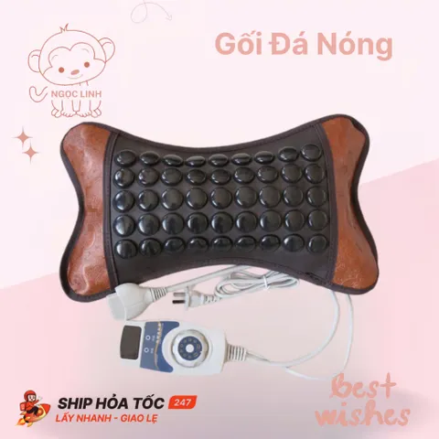 Gối ĐÁ NÓNG giúp Lưu Thông Khí Huyết Hàng Chính Hãng (Bảo Hành 12 tháng)