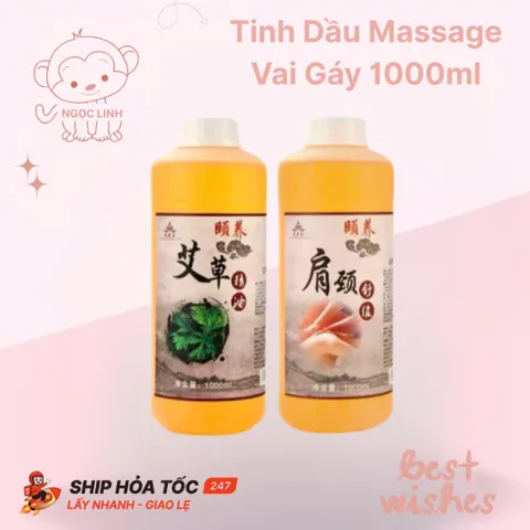Tinh Dầu Massage Body Cao Cấp, Dầu Vai Gáy Gừng, Ngải Cứu