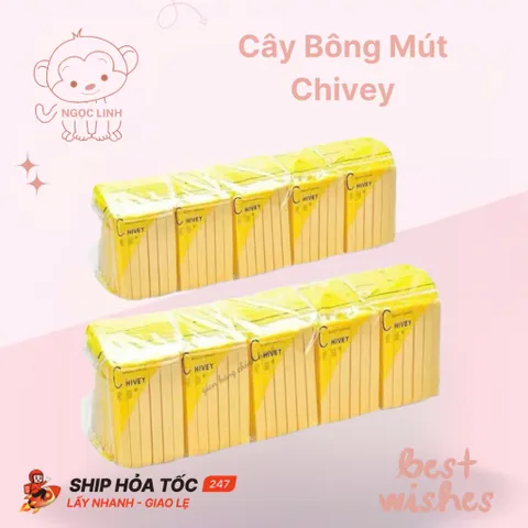 Cây mút nở rửa mặt 1 cây có 20 gói nhỏ, Cây bọt biển, Hàng loại 1