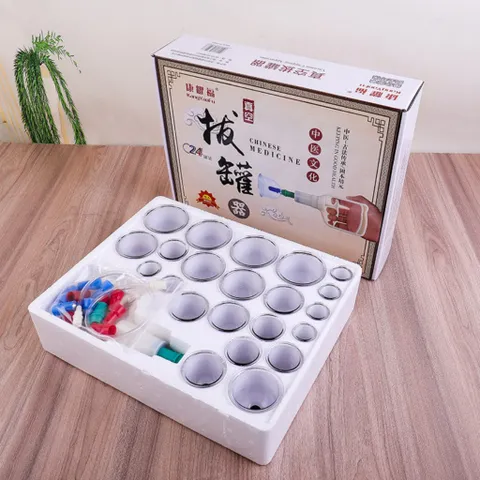 Bộ Giác Hơi 12, 24, 32 cốc cao cấp không dùng lửa, giác hơi chân không dùng cho gia đình, Spa - TMV