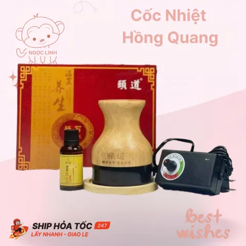 Cốc Hồng Quang Thần Cứu, Cốc Nhiệt Hồng Quang Massage Body Máy Đả Thông Kinh Lạc Có Đèn Hồng Ngoại