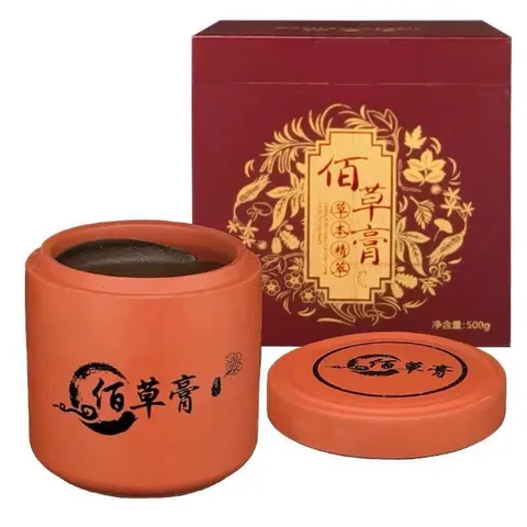 Bùn Bách Thảo Cao loại 1 - Giảm Đau Bài trừ hàn ẩm Hộp 500g. Cao Bách Thảo Hộp Gỗ Sang Trọng
