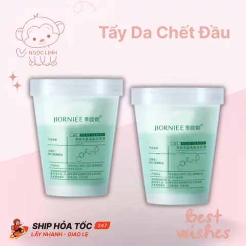Tẩy tế bào chết da đầu JIORNIEE 250g tẩy da chết tóc muối biển làm sạch gàu kiểm soát dầu 819256
