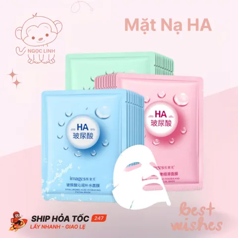 Combo 10 Miếng Mặt nạ HA, Mặt Nạ Hoa Quả cấp ẩm, dưỡng da, thải độc hàng nội địa Trung chính hãng