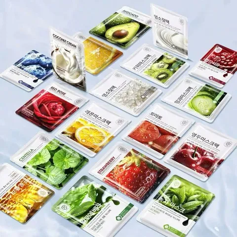 Combo 10 Miếng Mặt nạ HA, Mặt Nạ Hoa Quả cấp ẩm, dưỡng da, thải độc hàng nội địa Trung chính hãng