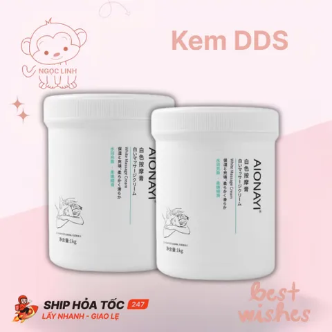 Kem DDS AIONAYI Kem Chạy Máy Điện Sinh Học. Massage toàn thân, khai thông Kinh Lạc 1kg [Màu Trắng]