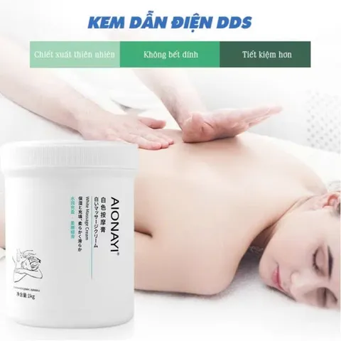 Kem DDS AIONAYI Kem Chạy Máy Điện Sinh Học. Massage toàn thân, khai thông Kinh Lạc 1kg [Màu Trắng]