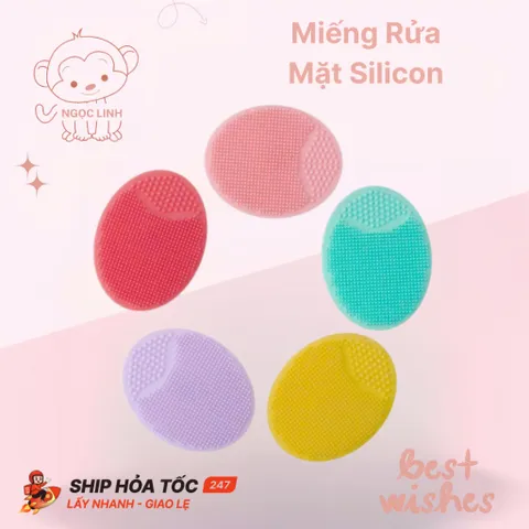 Miếng cọ rửa mặt, tẩy tế bào chết, gội đầu cho em bé (màu giao ngẫu nhiên) 819274