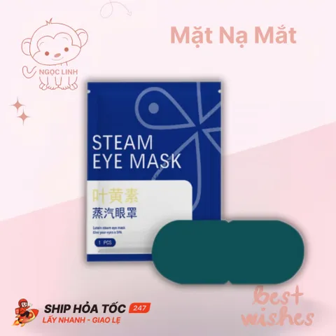 Combo 10 chiếc Mặt nạ mắt hơi nước Lutein dùng một lần có nén ấm áp và nóng để làm dịu mắt, che nắng